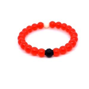 Lokai Red Beaded Bracelet with Black Accent